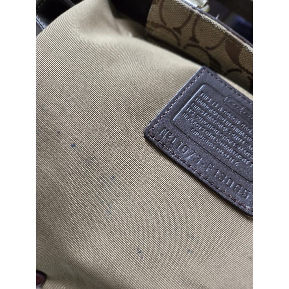 Y2K Coach Hampton F13065 Signature Monogram Canvas Braided Tassel Handbag - Picture 13 of 13